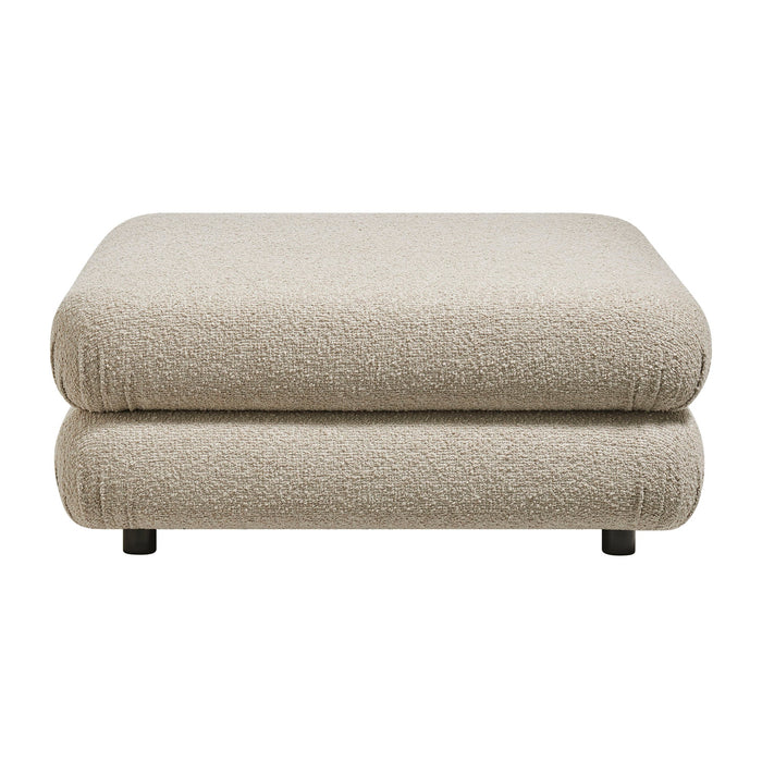 Modway Jubilee Upholstered Ottoman in Linen - angled view