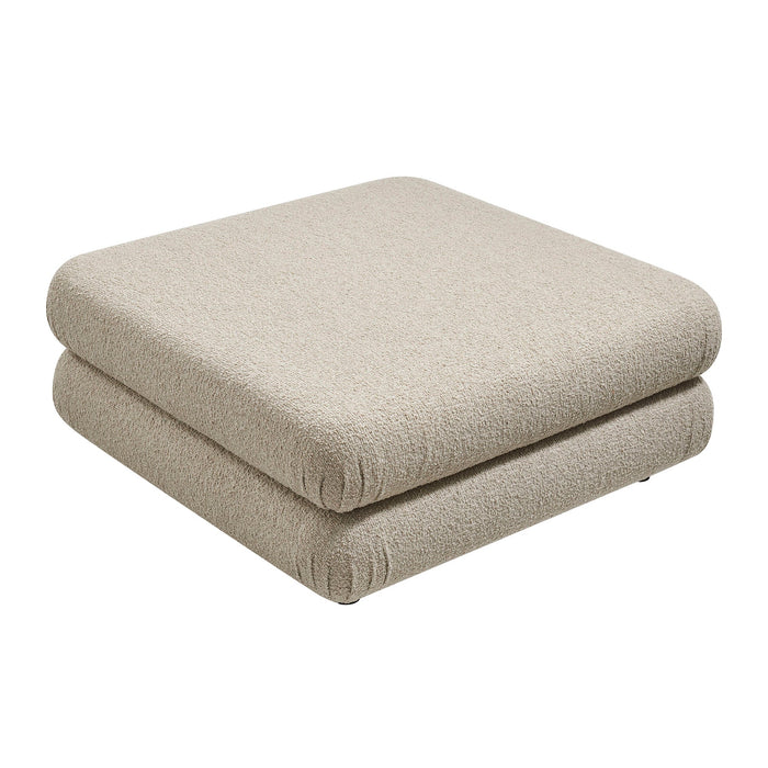 Modway Jubilee Upholstered Ottoman in Linen - side view