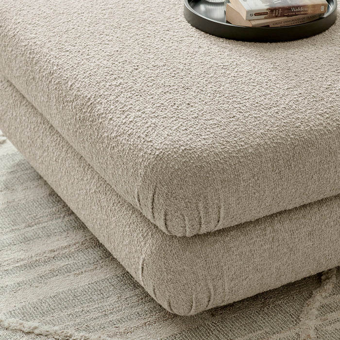 Modway Jubilee Upholstered Ottoman in Linen - lifestyle view