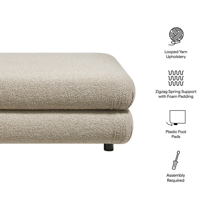 Modway Jubilee Upholstered Ottoman in Linen - dimensions and specifications