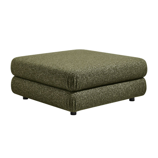 Modway Jubilee Upholstered Ottoman in Olive - front view