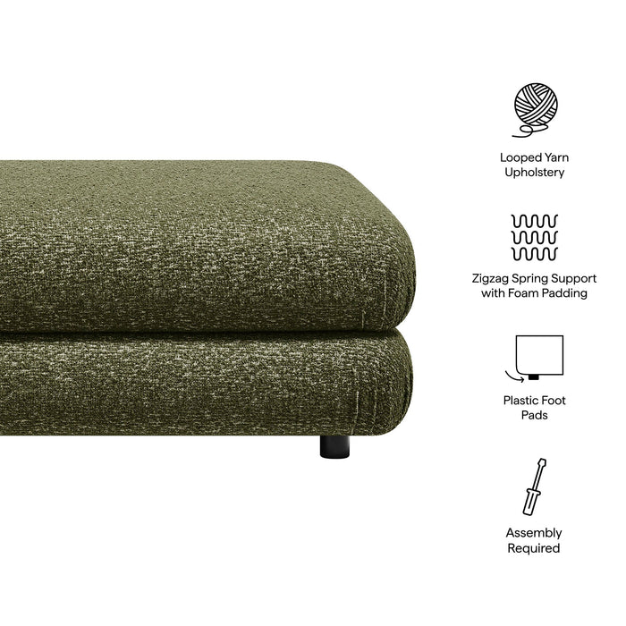 Modway Jubilee Upholstered Ottoman in Olive - dimensions and specifications