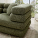 Modway Jubilee 3-Piece Upholstered 3-Piece Modular Sofa Set in Olive - detail view