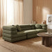 Modway Jubilee 3-Piece Upholstered 3-Piece Modular Sofa Set in Olive - lifestyle view 12