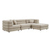 Modway Jubilee 4-Piece Upholstered Modular Sofa Set in Linen - front view
