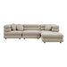Modway Jubilee 4-Piece Upholstered Modular Sofa Set in Linen - angled view