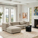 Modway Jubilee 4-Piece Upholstered Modular Sofa Set in Linen - detail view