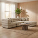Modway Jubilee 4-Piece Upholstered Modular Sofa Set in Linen - lifestyle view 11