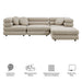 Modway Jubilee 4-Piece Upholstered Modular Sofa Set in Linen - dimensions and specifications
