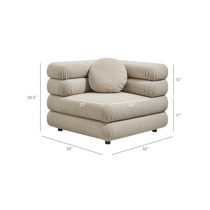 Modway Jubilee 4-Piece Upholstered Modular Sofa Set in Linen - dimensions and specifications 25