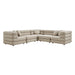 Modway Jubilee 5-Piece Upholstered Modular L-Shaped Sofa Set in Linen - front view