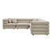 Modway Jubilee 5-Piece Upholstered Modular L-Shaped Sofa Set in Linen - angled view