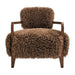 Modway Zinnia Faux Fur Accent Chair in Brown - detail view