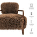 Modway Zinnia Faux Fur Accent Chair in Brown - dimensions and specifications