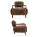 Modway Zinnia Faux Fur Accent Chair in Brown - dimensions and specifications 18