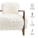 Modway Zinnia Faux Fur Accent Chair in White - dimensions and specifications