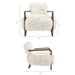 Modway Zinnia Faux Fur Accent Chair in White - dimensions and specifications 16