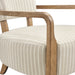 Modway Zinnia Striped Fabric Upholstered Accent Chair in Oatmeal Stripe - lifestyle view