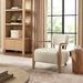 Modway Zinnia Striped Fabric Upholstered Accent Chair in Oatmeal Stripe - lifestyle view 7
