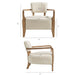 Modway Zinnia Striped Fabric Upholstered Accent Chair in Oatmeal Stripe - dimensions and specifications 9
