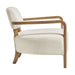 Modway Zinnia Linen Blend Accent Chair in Ivory - angled view