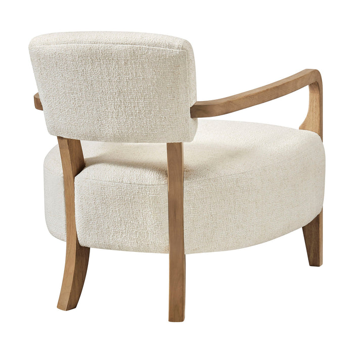 Modway Zinnia Linen Blend Accent Chair in Ivory - side view