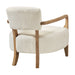 Modway Zinnia Linen Blend Accent Chair in Ivory - side view