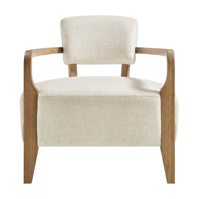 Modway Zinnia Linen Blend Accent Chair in Ivory - detail view