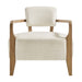 Modway Zinnia Linen Blend Accent Chair in Ivory - detail view