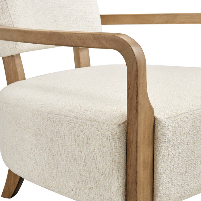Modway Zinnia Linen Blend Accent Chair in Ivory - lifestyle view