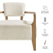 Modway Zinnia Linen Blend Accent Chair in Ivory - dimensions and specifications