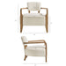 Modway Zinnia Linen Blend Accent Chair in Ivory - dimensions and specifications 18