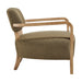 Modway Zinnia Linen Blend Accent Chair in Olive - angled view