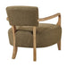 Modway Zinnia Linen Blend Accent Chair in Olive - side view
