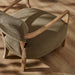 Modway Zinnia Linen Blend Accent Chair in Olive - lifestyle view 11