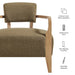 Modway Zinnia Linen Blend Accent Chair in Olive - dimensions and specifications