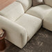 Modway Auren 3 Piece Lattice Bouclé Upholstered Modular Loveseat with Ottoman in Cream - angled view