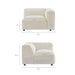 Modway Auren 3 Piece Lattice Bouclé Upholstered Modular Loveseat with Ottoman in Cream - dimensions and specifications 20