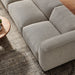 Modway Auren 3 Piece Lattice Bouclé Upholstered Modular Sofa in Fog - angled view
