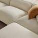 Modway Auren 4 Piece Lattice Bouclé Upholstered Modular Sofa with Ottoman in Cream - angled view