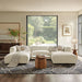 Modway Auren 5 Piece Lattice Bouclé Upholstered Modular Sectional in Cream - side view