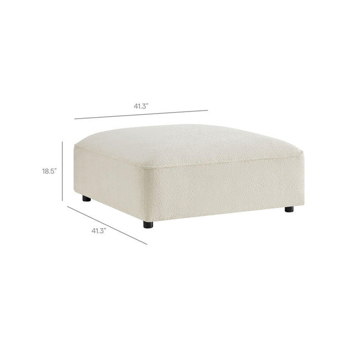Modway Auren 5 Piece Lattice Bouclé Upholstered Modular Sectional in Cream - dimensions and specifications 19