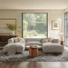 Modway Auren 5 Piece Lattice Bouclé Upholstered Modular Sectional in Fog - side view