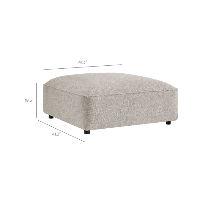 Modway Auren 5 Piece Lattice Bouclé Upholstered Modular Sectional in Fog - dimensions and specifications 14