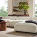 Modway Auren 6 Piece Lattice Bouclé Upholstered Modular Sectional in Cream - angled view