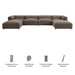 Modway Auren 6 Piece Lattice Bouclé Upholstered Modular Sectional in Earth - dimensions and specifications