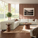Modway Auren 5 Piece Lattice Bouclé Upholstered Modular Corner Sectional in Cream - side view