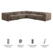 Modway Auren 5 Piece Lattice Bouclé Upholstered Modular Corner Sectional in Earth - dimensions and specifications