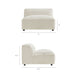 Modway Auren 5 Piece Lattice Bouclé Upholstered Modular Corner Sectional in Cream - dimensions and specifications 26