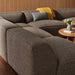 Modway Auren 5 Piece Lattice Bouclé Upholstered Modular Corner Sectional in Earth - angled view